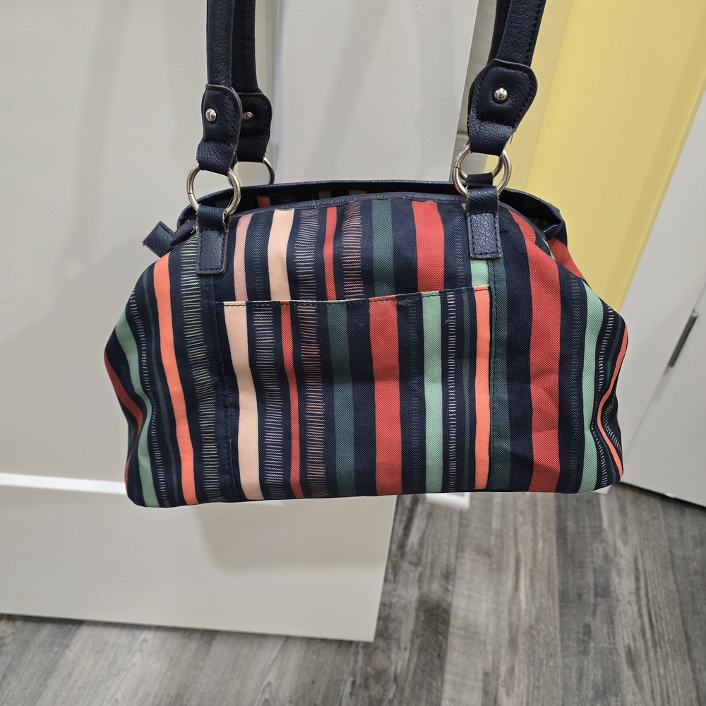 Lily Bloom Multicolor Striped Women's Bag With Multiple Pockets - Picture 11 of 14